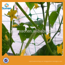 8g negro Reciclar redes de hdpe, Red de soporte de planta Hdpe sin nudos para tomate, Red de pepino contra agricultura UV